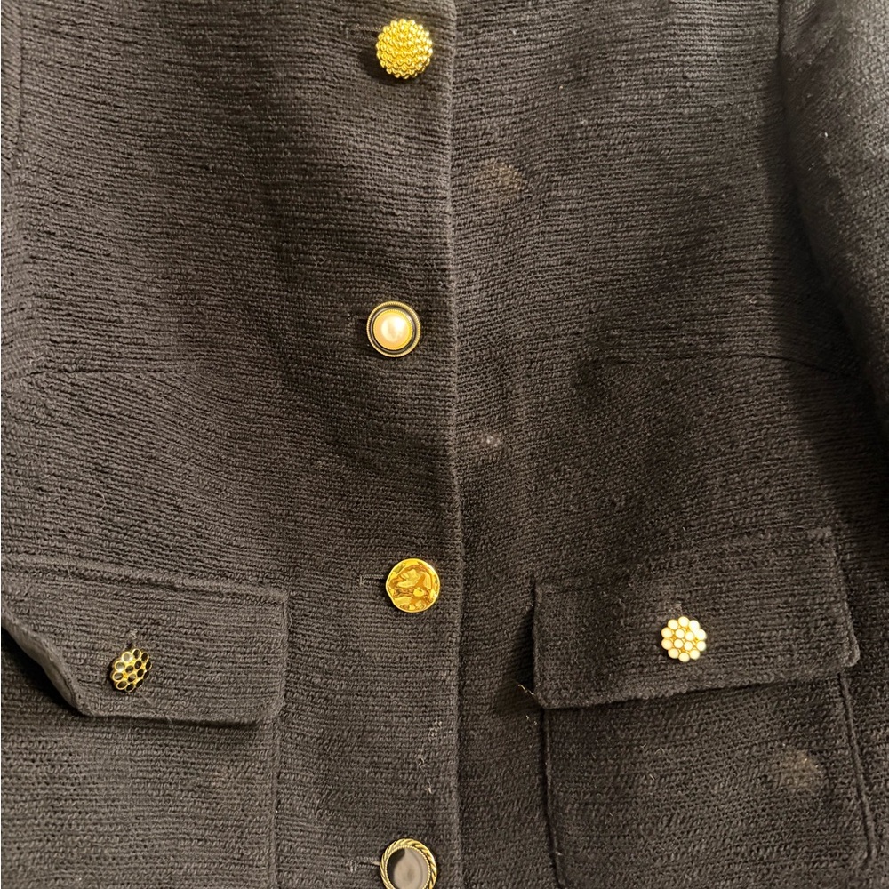 Express Mixed Button Front Boucle Tweed Jacket Size Large - Picture 7 of 11